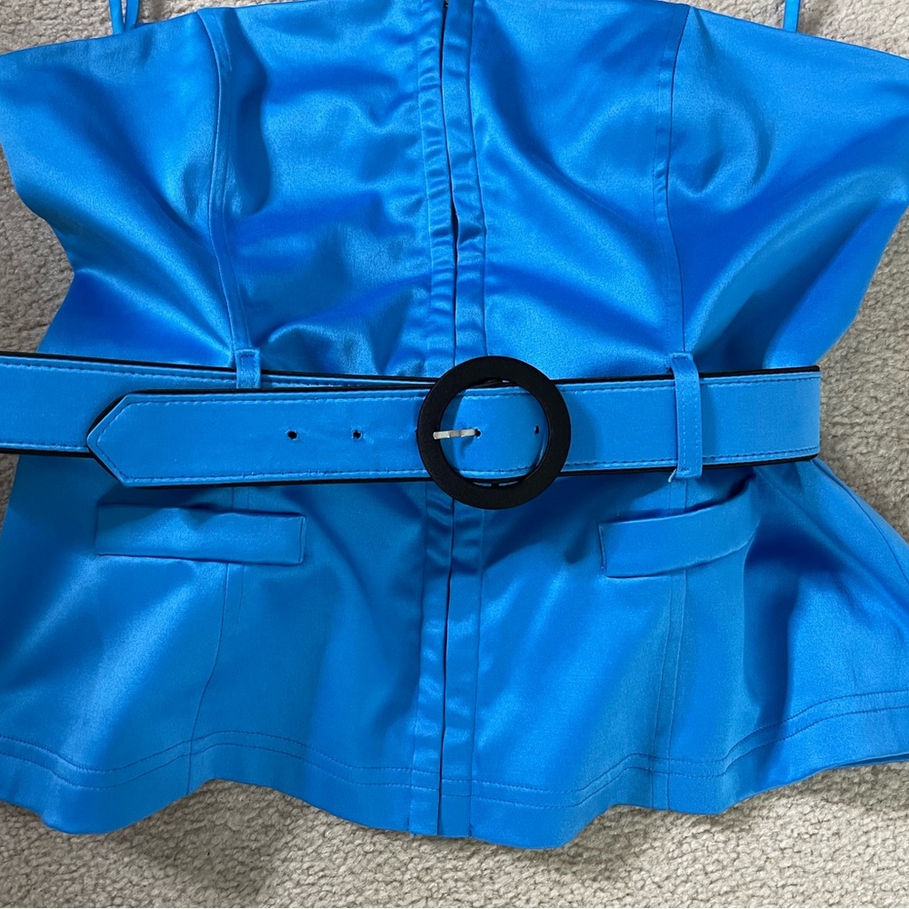 💙 Blue strapless XL top by Le Chateau Corset top belt included